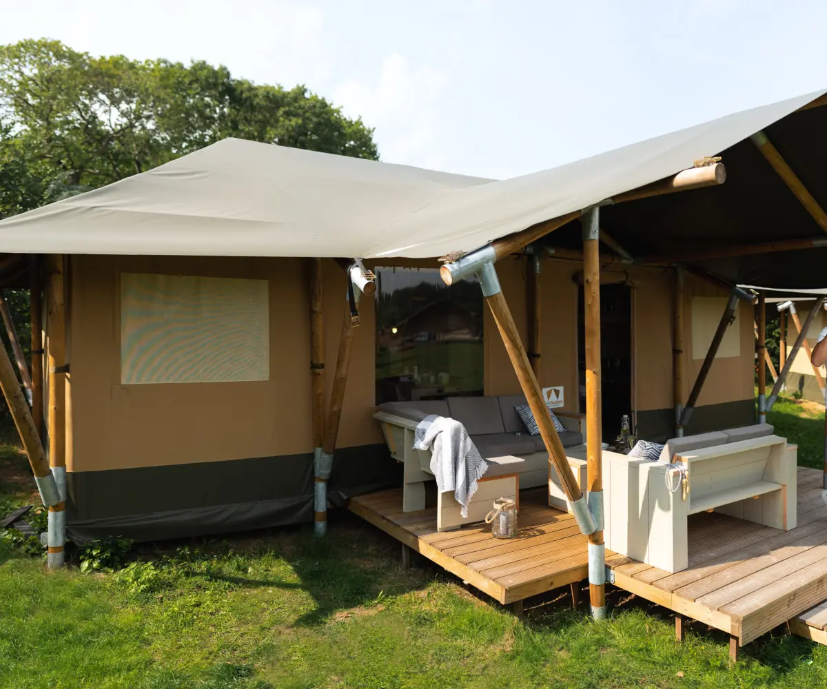 Glampingshoot with family Medley Lodge