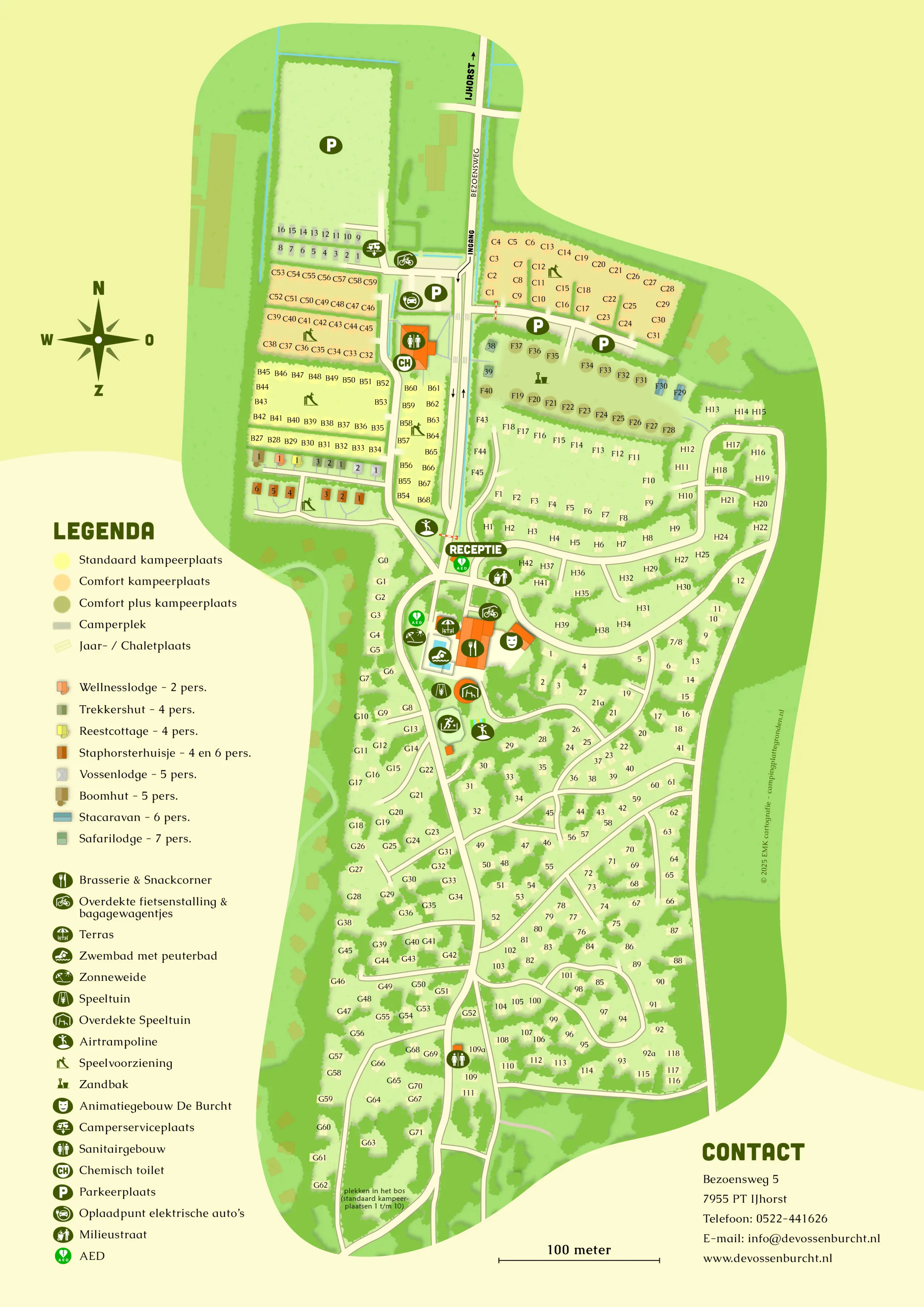 Plattegrond Recreatiepark De Vossenburcht 4e b