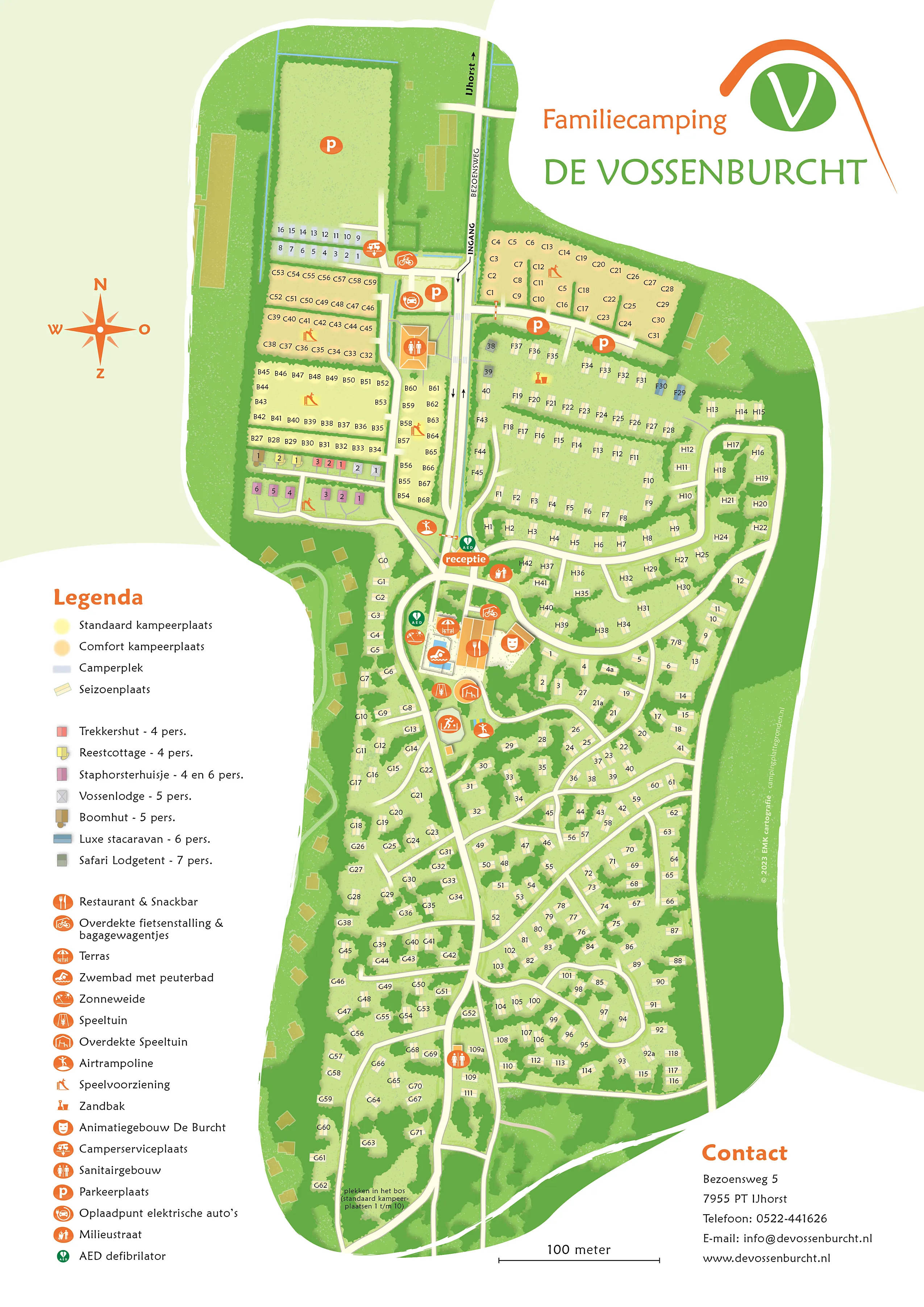 Plattegrond Camping De Vossenburcht 2e A3